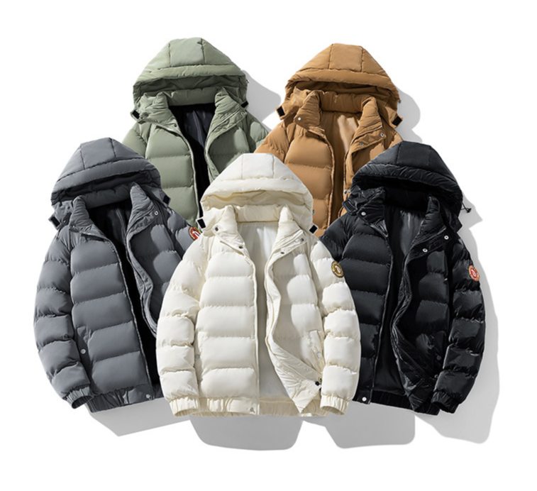 Men's Thick Warm Down Jacket – Oversized Hooded Winter Coat (Windproof & Trendy)_voghion.com