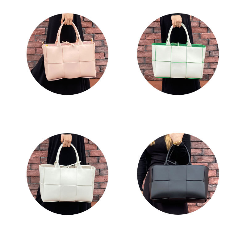 Borsa da donna in pelle di mucca intrecciata Borsa a tracolla in vera pelle Moda semplice Grande capacità Borsa a mano Borsa a tracolla sottobraccio_voghion.com