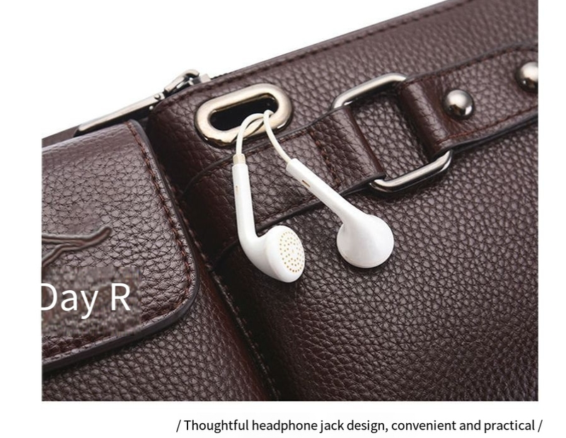 Krūškurvja soma Vīriešu ādas tekstūras ūdensnecaurlaidīga jostasvieta Trend Lielas ietilpības daudzfunkcionāla Crossbody soma_voghion.com