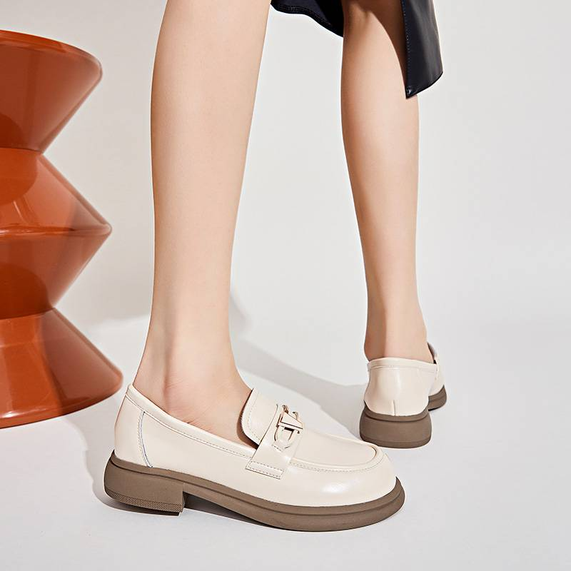 Mingliu Real leather Le Fu shoes for women in spring 2025, new style for women, British style small leather shoes, women's small fragrant style shoes_voghion.com