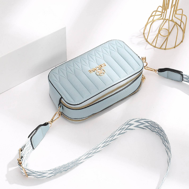 Bolso bandolera pequeño de un solo hombro con costuras cuadradas, estilo europeo y americano, para mujer de Niche Fashion_voghion.com