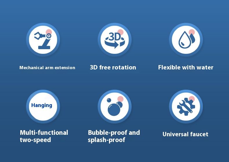 360° drehbarer Wasserhahn-Verlängerungsarm – verstellbarer Schwenkadapter aus Zinklegierung/Kupfer mit Spritzschutz-Design, universell passend für moderne Spülbecken_voghion.com