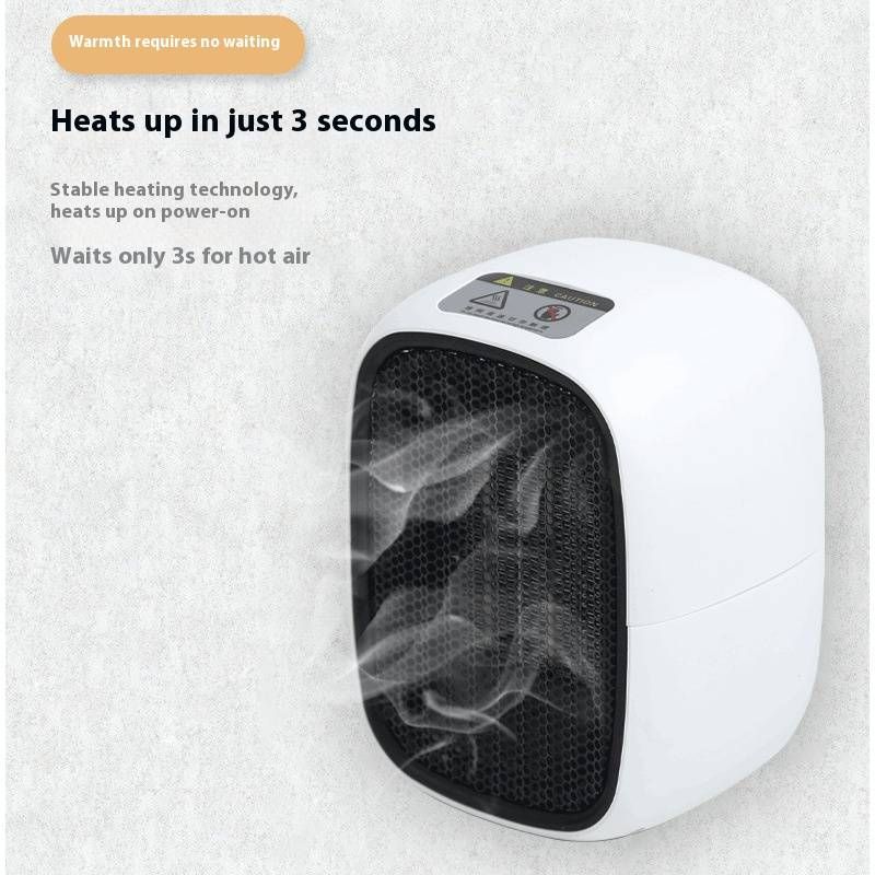 Tragbarer Mini-Heizstrahler mit verstellbarem Ständer, 500 W schnelle Wärme, leiser PTC-Tischheizstrahler für Hände und Füße – für Zuhause, im Büro und im Wohnheim_voghion.com