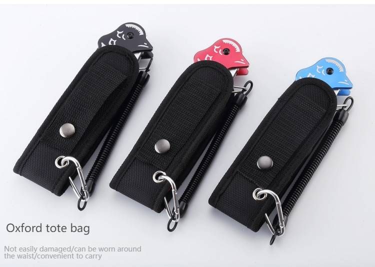 Pinze da pesca pieghevoli in alluminio aeronautico - Multi-utensile per il controllo delle catture, la rimozione dell'amo e la pesca all'aperto (modello KYQ, blu/nero/rosso)_voghion.com