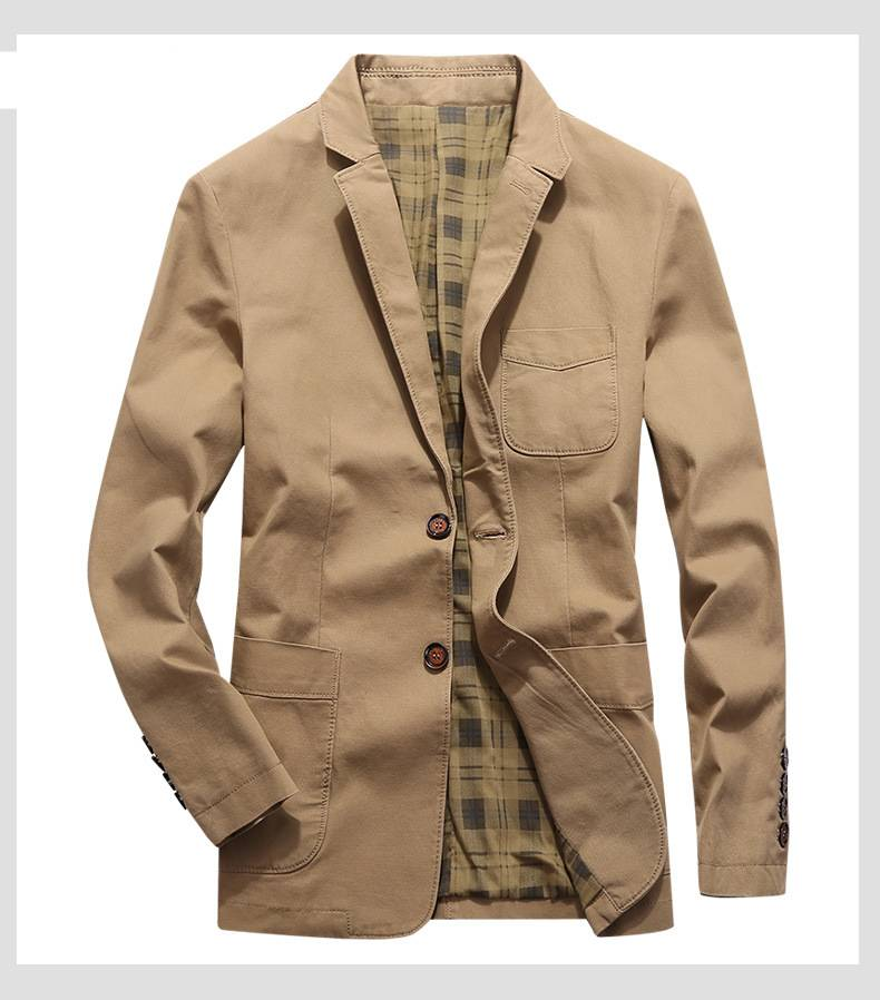 Erkek Giyim Orta Yaşlı Erkekler Saf Pamuklu Takım Elbise Ceket Tek Batı Basit Günlük Ceket İnce Erkek Küçük Takım Elbise İnce_voghion.com