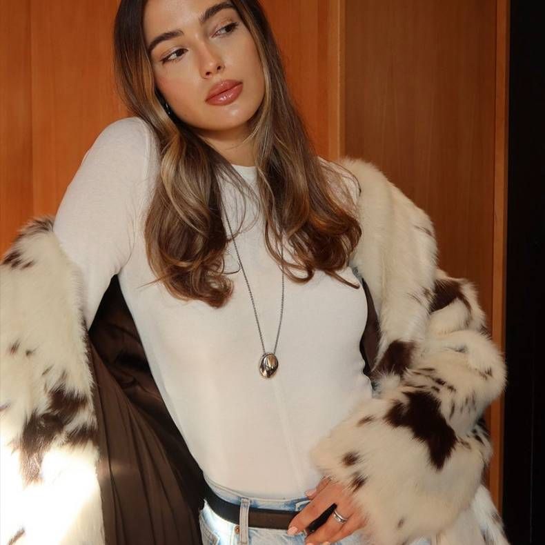 Women's Clothing Autumn And Winter New Leopard Print Imitation Fur Coat Long Fashionable Women's Coat_voghion.com