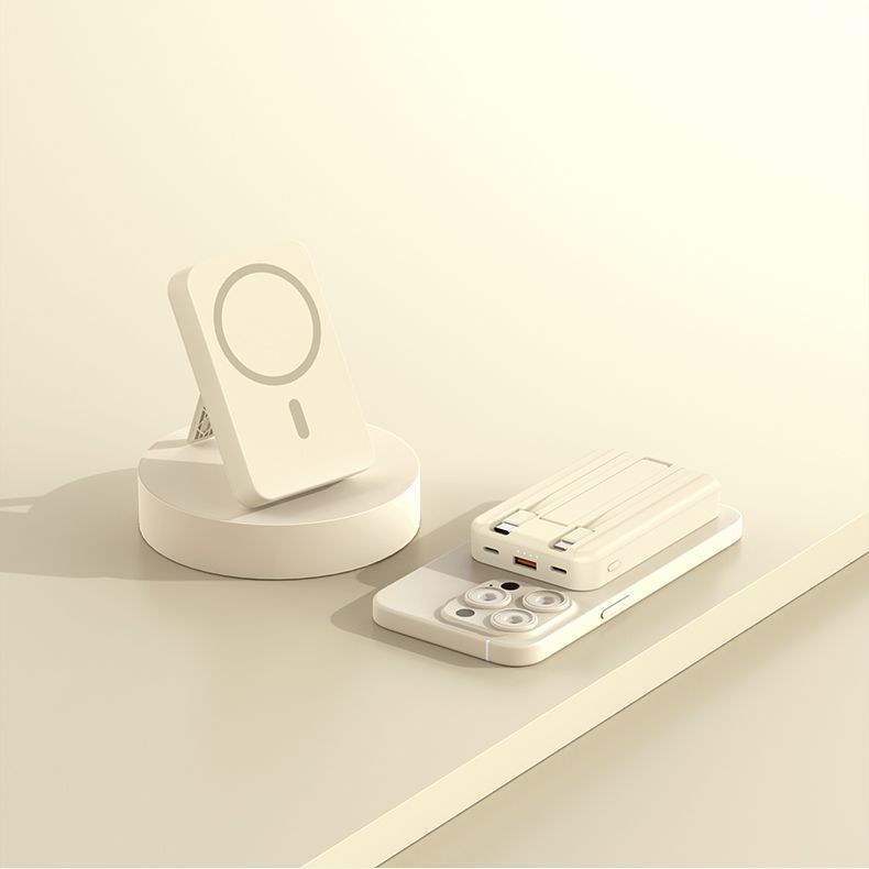 3C Certified Wireless Power Bank Magnetic Suction Built-in Cable Fast Charging 20000mAh Mini Compatible With IPhone_voghion.com