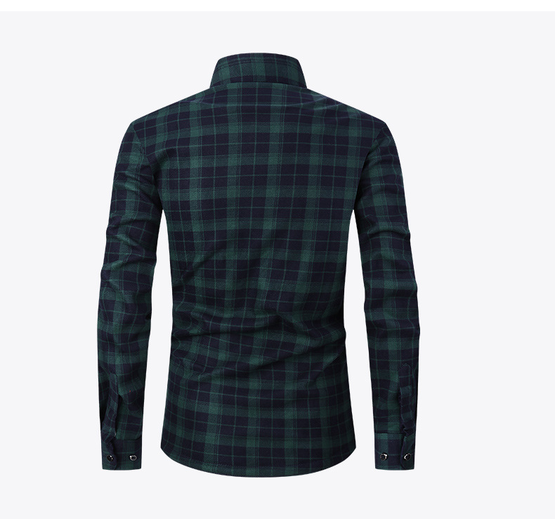 Camicia in flanella da uomo – Calda e accogliente camicia scozzese a maniche lunghe (11 colori) – Casual invernale foderata in pile (dalla S alla XXXL)_voghion.com