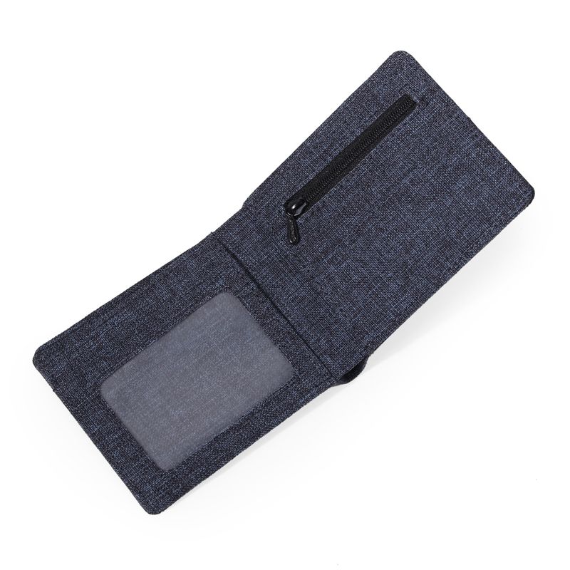 Monedero corto de lona estilo coreano de Jamie Road, nuevo, de marca moderna, para estudiantes, de color liso, gran oferta._voghion.com