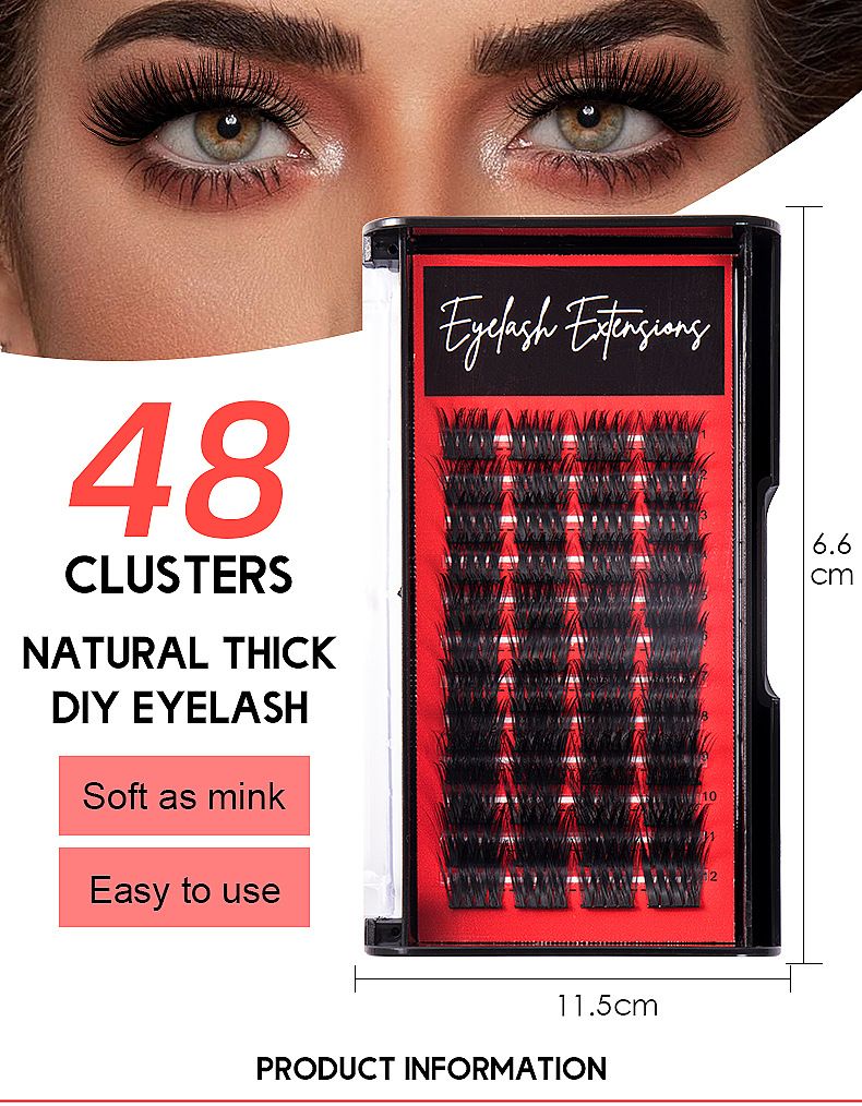 Lash extension set Large capacity single tufted hair section false eyelashes naturally thick lashes_voghion.com