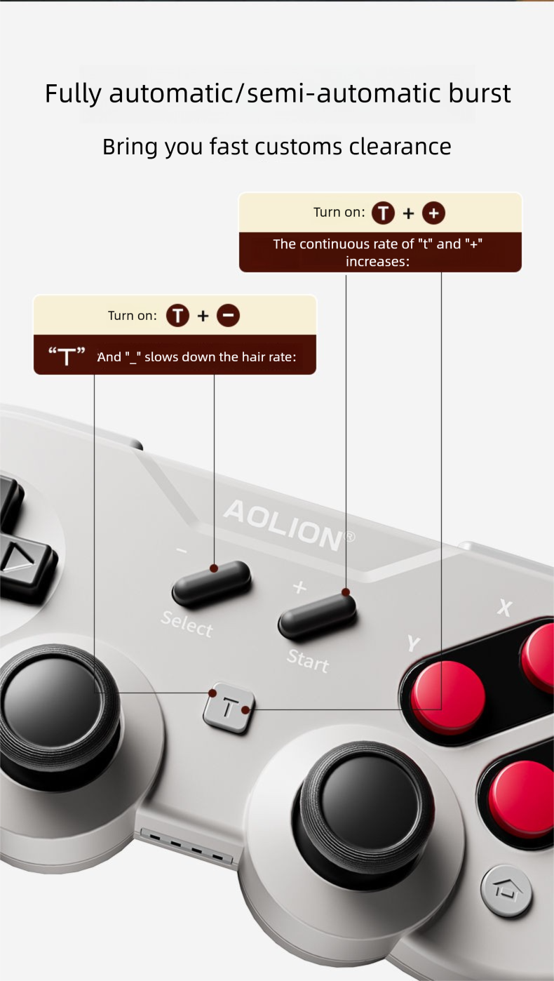 Aojia Lion Q10 Game Controller Mini Portatile Switch Wireless Bluetooth NS Motion Sensing PC Computer Steam_voghion.com