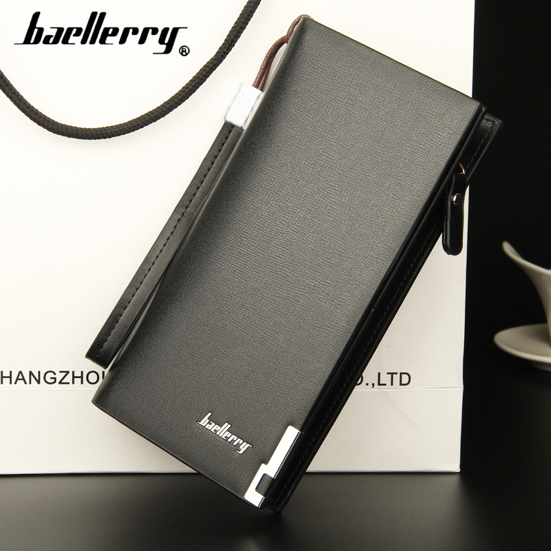 Baellerry Long Wallet Multi-Functional Zipper Clutch Bag Men's Handbag_voghion.com