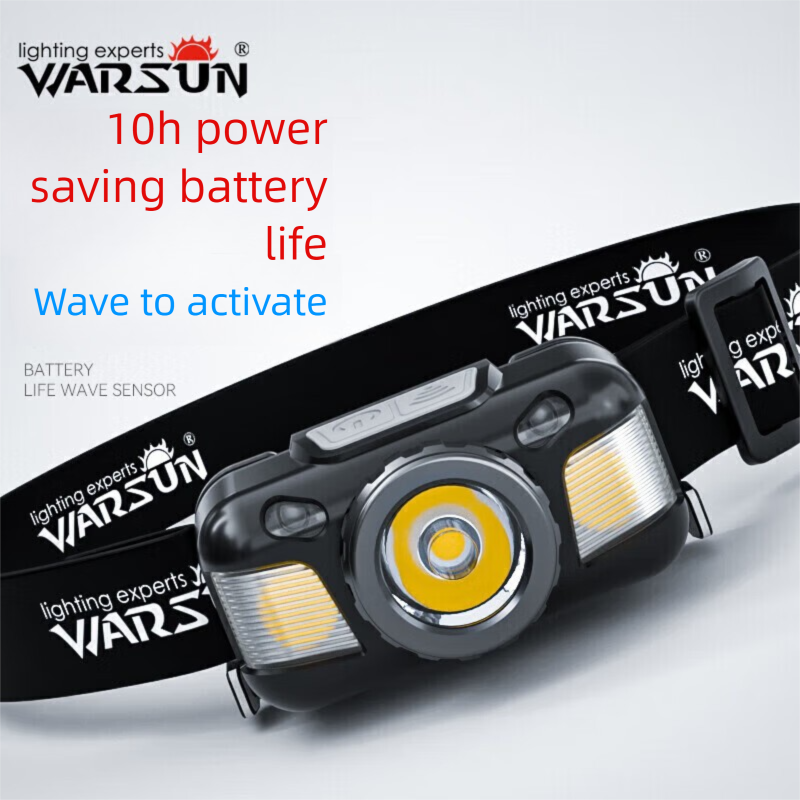 Lampada frontale a induzione WarsunWD06 Batteria a lunghissima durata Cattura le cicale Luce notturna forte Ricaricabile Ultra luminosa_voghion.com