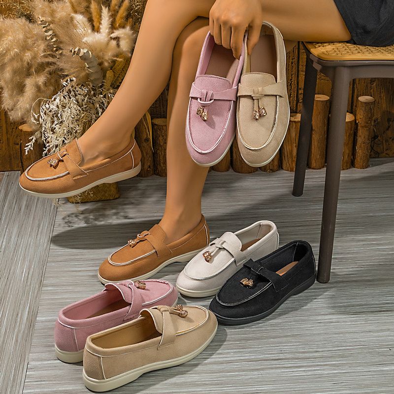 SHLIANG Damenmode Flache Freizeitschuhe Wildleder Elegante Loafer Design Atmungsaktive Slip-On Schuhe Herbst Casual Business Damen Schuhe X0075_voghion.com