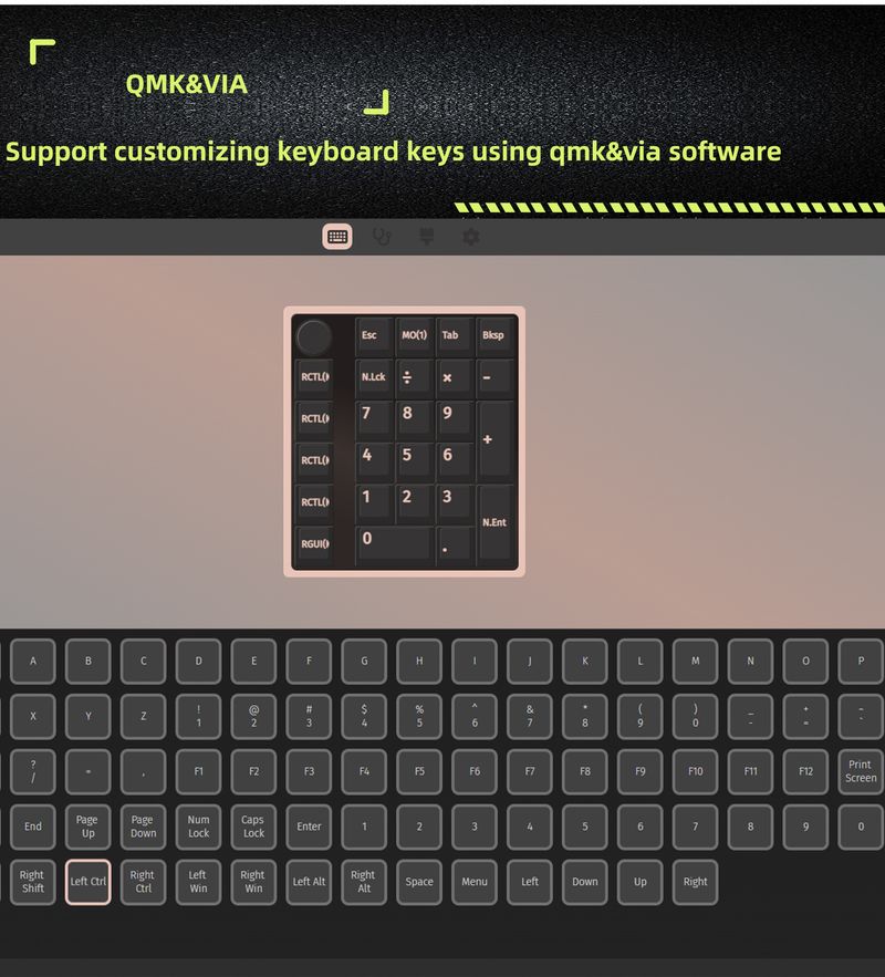 ZUOYA ZOYA GMK26 Three-mode Wireless Mechanical Keypad Bluetooth 2.4G Knob QMK/VIA_voghion.com