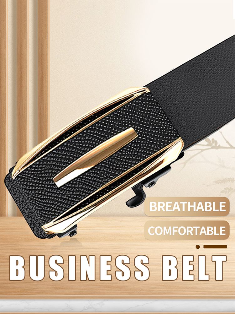 HOT New Fashion 12 Constellations Automatic Alloy Toothless Buckle Business Leather Men's Jeans High Quality PU_voghion.com