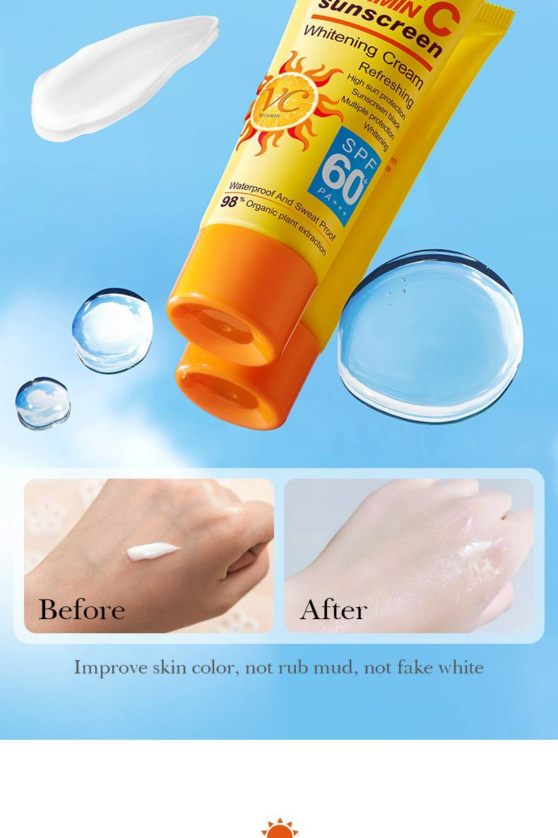 Apsauginis kremas nuo saulės SPF50+, apsaugantis nuo UV spindulių, drėkinamasis losjonas nuo saulės, gruntas_voghion.com