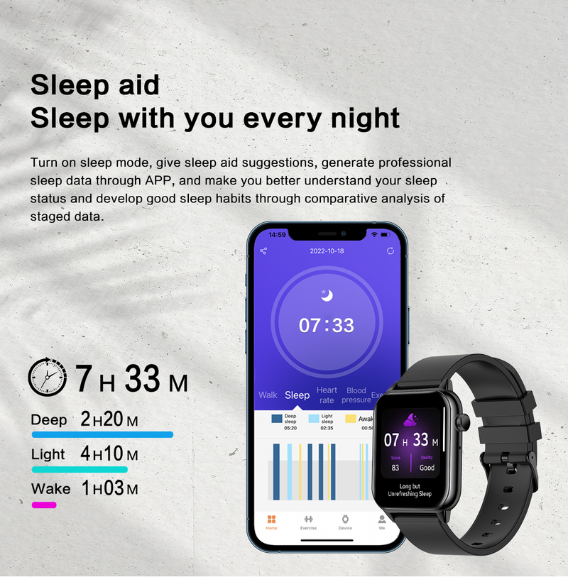 1,99" pametni sat, unisex, fitness tracker s praćenjem kalorija, pedometrom, više od 100 načina vježbanja_voghion.com