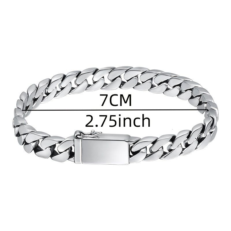 High quality, stylish and personalized Miami Cuban Chain men's metal bracelet_voghion.com