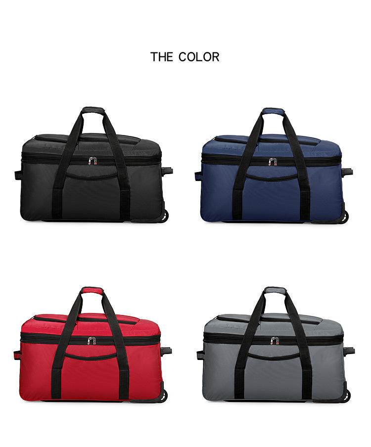 Extra Large Travel Bag With Wheel Rod Check Bag Folding Storage Tote Can Be Expanded Large Capacity Luggage Bag_voghion.com