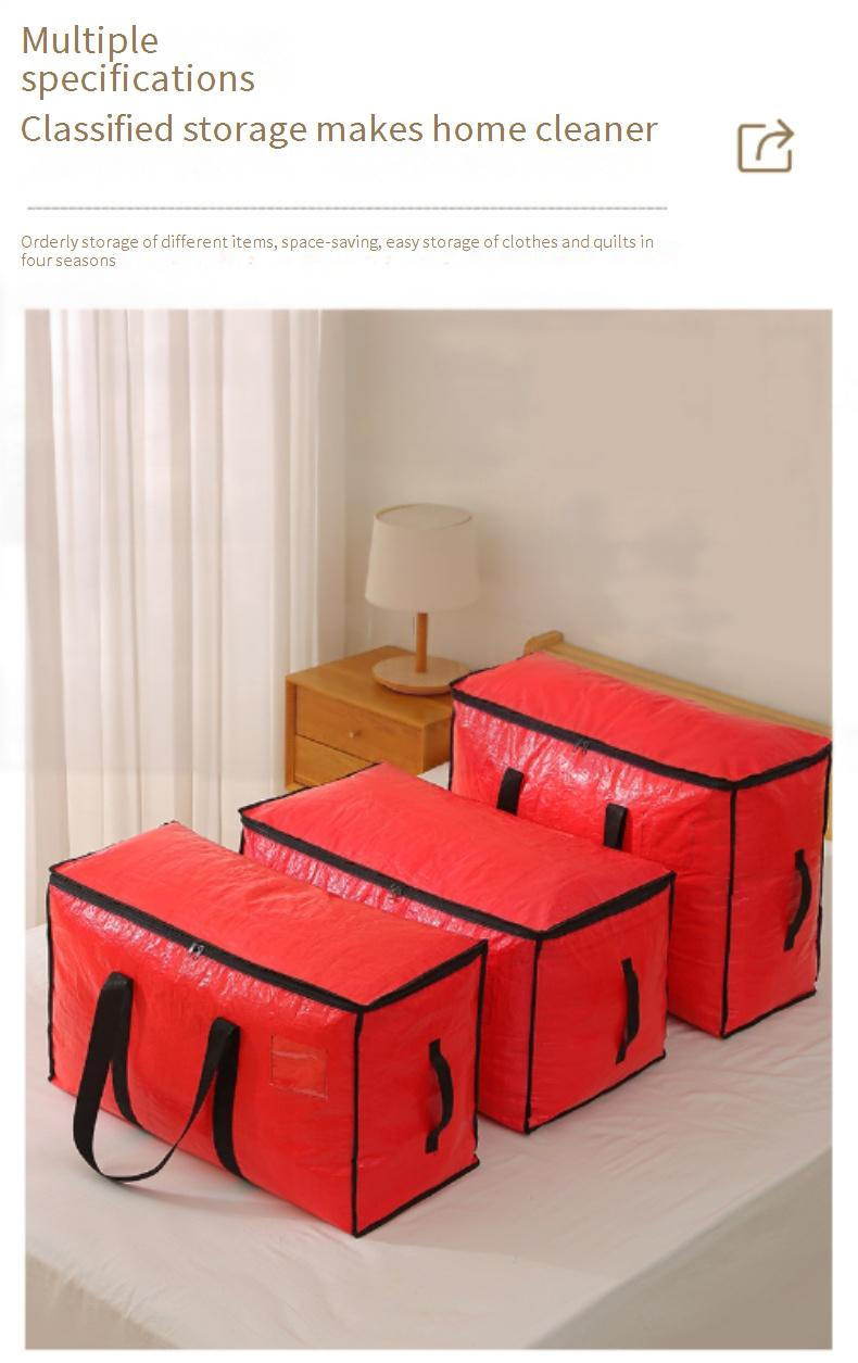 Moving Storage Bag - Extra Large Waterproof Foldable Duffel With Dual Zipper For Blankets & Clothes_voghion.com