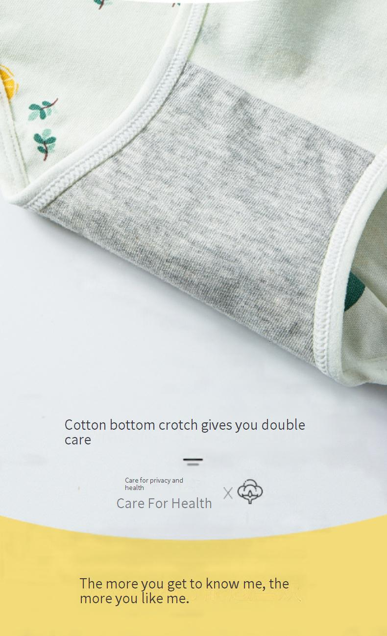 Sous-vêtements intimes pour femmes, sous-vêtements en pur coton pour filles, petits slips respirants antibactériens à imprimé frais à l'entrejambe_voghion.com