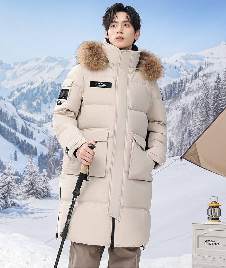 Arctic-Expedition Parka – 700 cuin Gänsedaunen mit verschließbaren Kammern, abnehmbarem Schneefang und sturmfester Kapuze (Unisex S-4XL, knielange Survival-Shell)_voghion.com