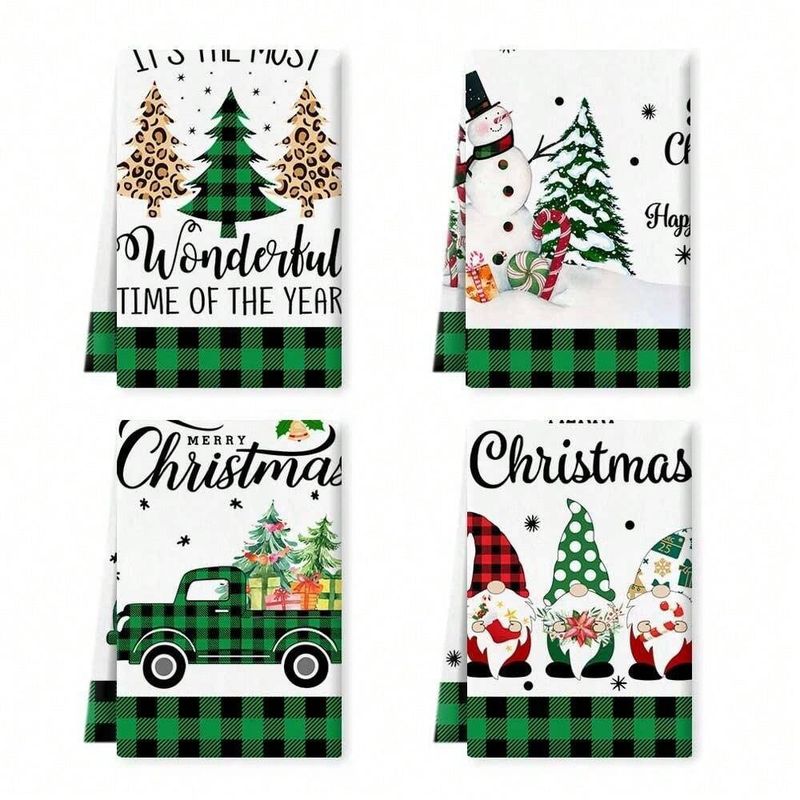 Pagliette creative natalizie, tovaglie da cucina, strofinacci, decorazioni natalizie_voghion.com