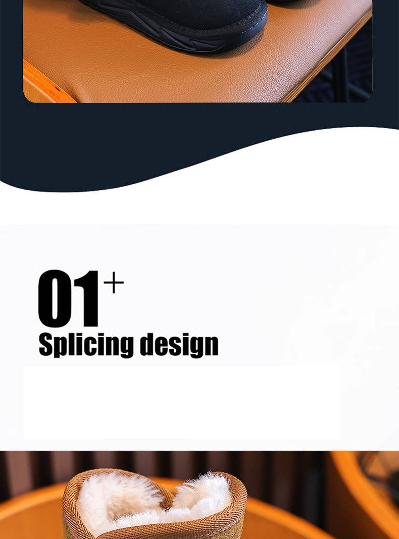 Zimowe buty śnieżne dla dzieci – ocieplane, wodoodporne, z podszewką z polaru, dla chłopców i dziewcząt, antypoślizgowe, ciepłe buty dla maluchów (brązowo-czarno-szare, rozmiary 26-37)_voghion.com