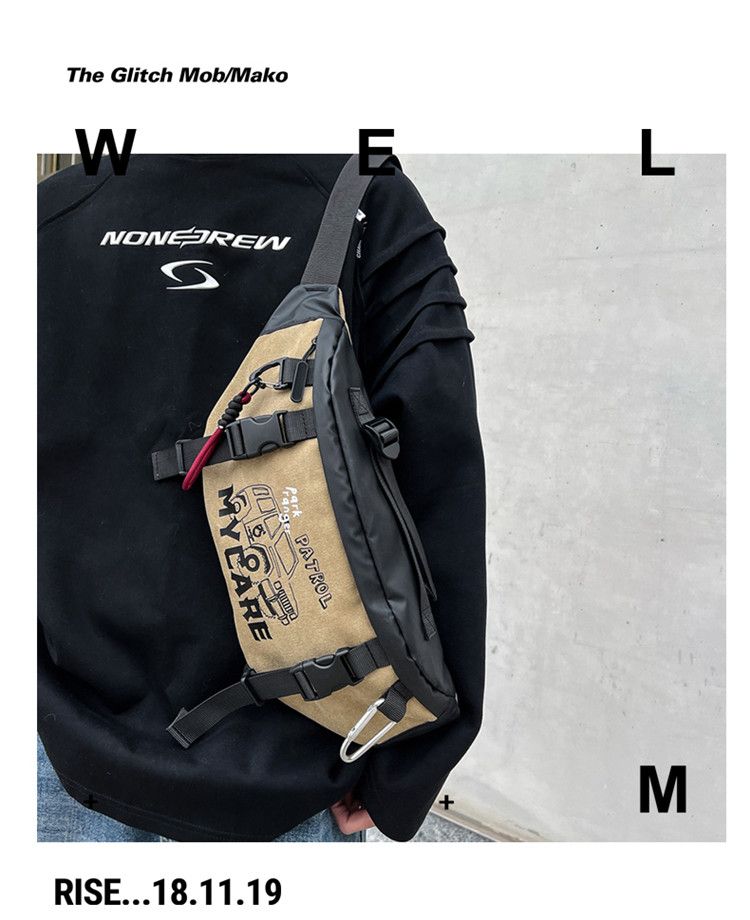 Multifunctional Canvas Outdoor Waterproof Parka Chest Bag_voghion.com