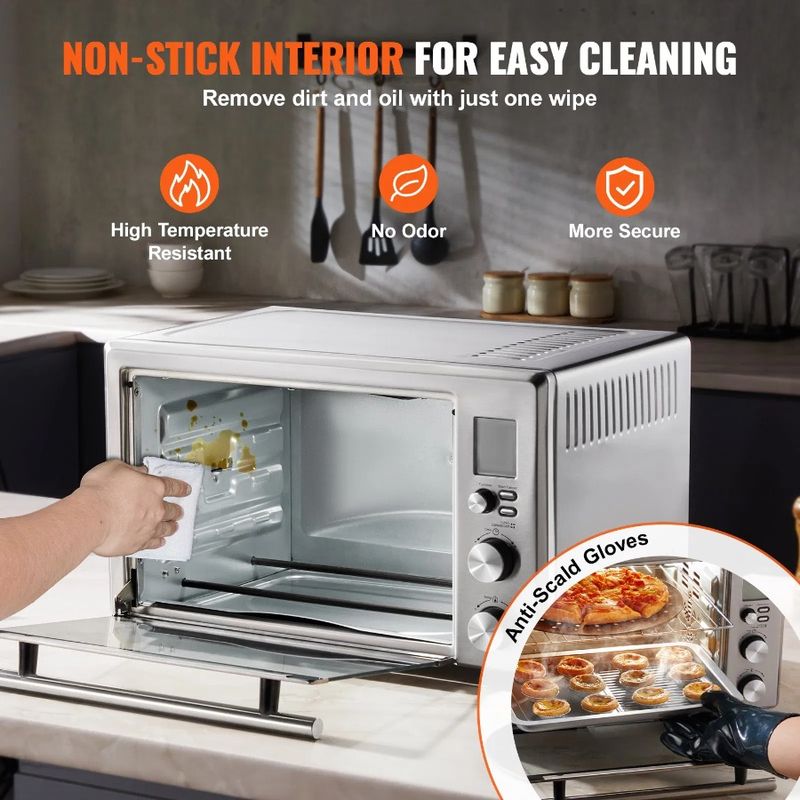 Use Countertop Baker 10-IN-1 For Convection 1800W Home 28L Oven Toaster_voghion.com