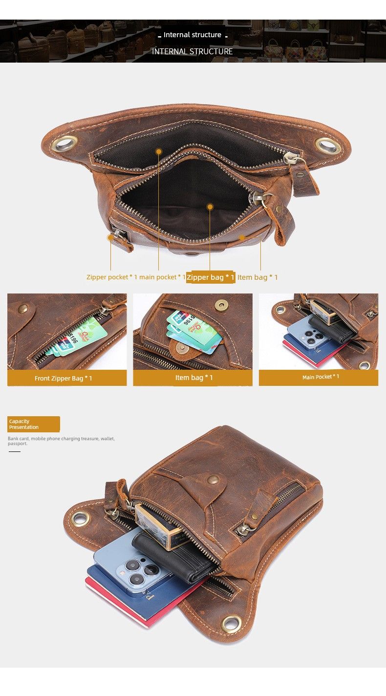 MVA New Arrival Outdoor Sports First Layer Cowhide Leg Bag_voghion.com