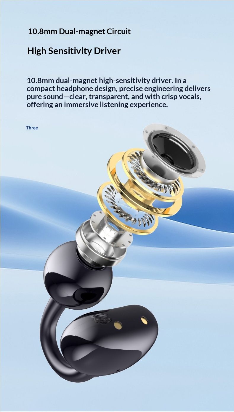 NeoGear AI Translation G126 Earphones Non-In-Ear Long Battery Life Gaming Sports Q72 Q71 Ear Clip Bluetooth 5.4_voghion.com