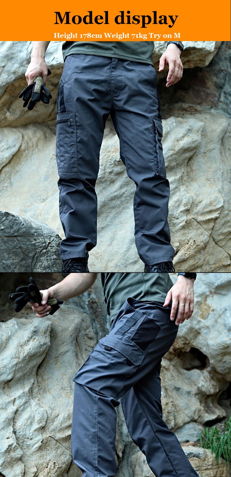 Neue Taktische Arbeitshosen Herren Outdoor Cargohose Multi-Tasche Wasserdichte Hose Herbst Frühling Outdoor Arbeitskleidung Wanderhose_voghion.com