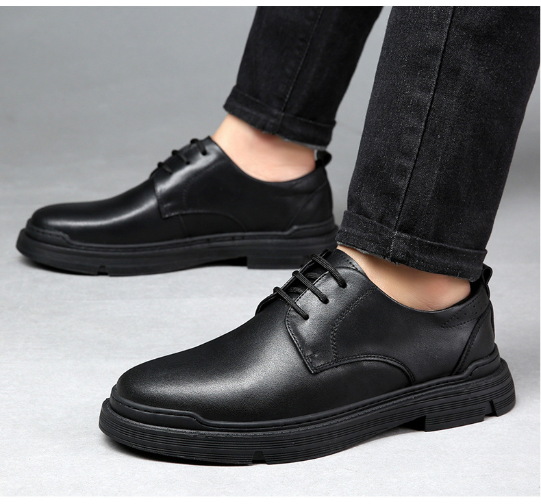 2024 Herbst/Winter Casual British Martin Stiefel Echtes Leder Koreanische Mode Arbeit für Low Top Herrenschuhe Vielseitig_voghion.com