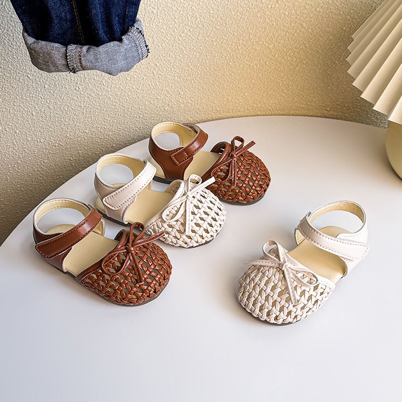 Sandali per bambine, scarpe da bambina con suola morbida, scarpe estive chiuse per bambine_voghion.com