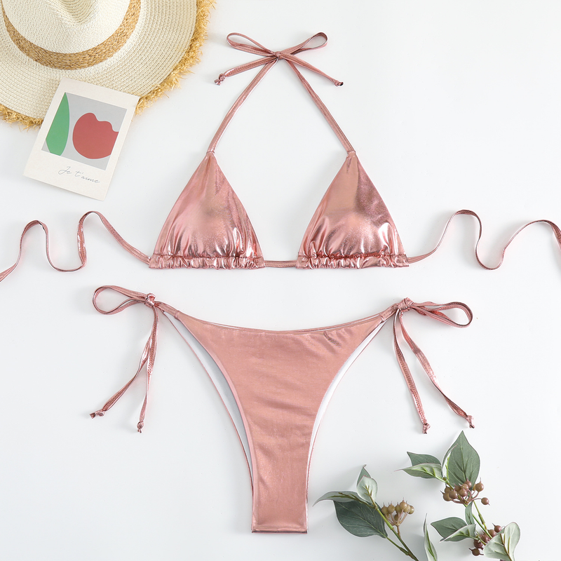 New Sexy Lace Up Swimsuit Women's Durable Hot Stamping Bikini_voghion.com