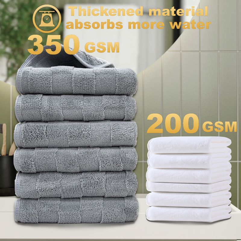 6 Parçalı 40x80 cm Mercan Polar Havlu Seti - Ultra Yumuşak ve Süper Emici, Ev ve Seyahat İçin Banyo ve El Havluları Dahil_voghion.com