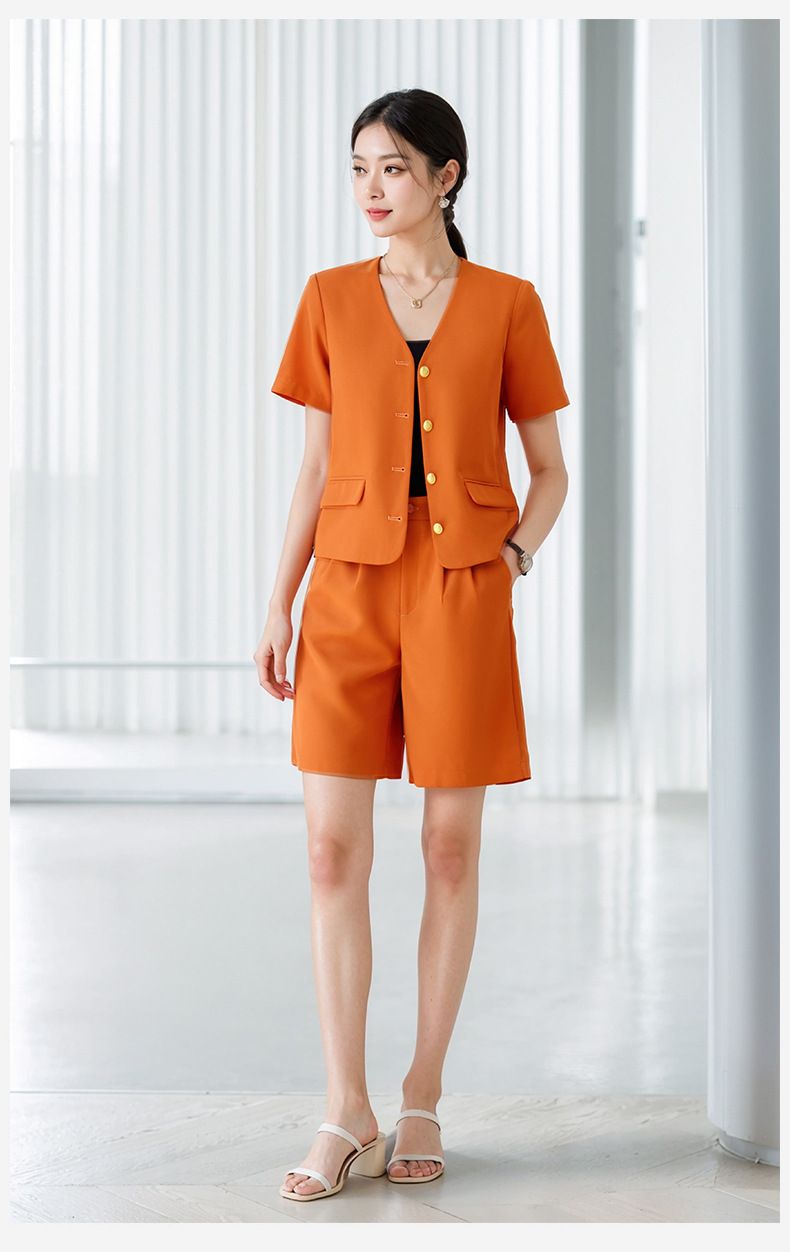 Corto per donna estate 2025 nuovo stile giacca a maniche corte profumata, pantaloncini corti da abito in due pezzi_voghion.com