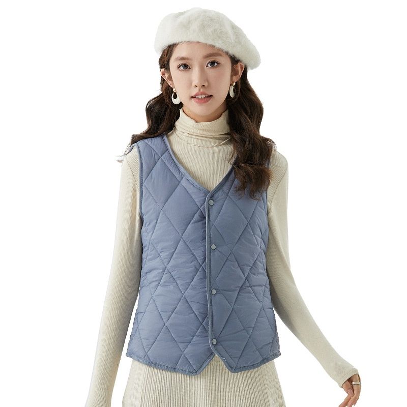 Women's Clothing Shanxuan Autumn Winter Short Fleece-Lined Inner Liner Warm Home Comfortable Simple Women's Vest 8021_voghion.com