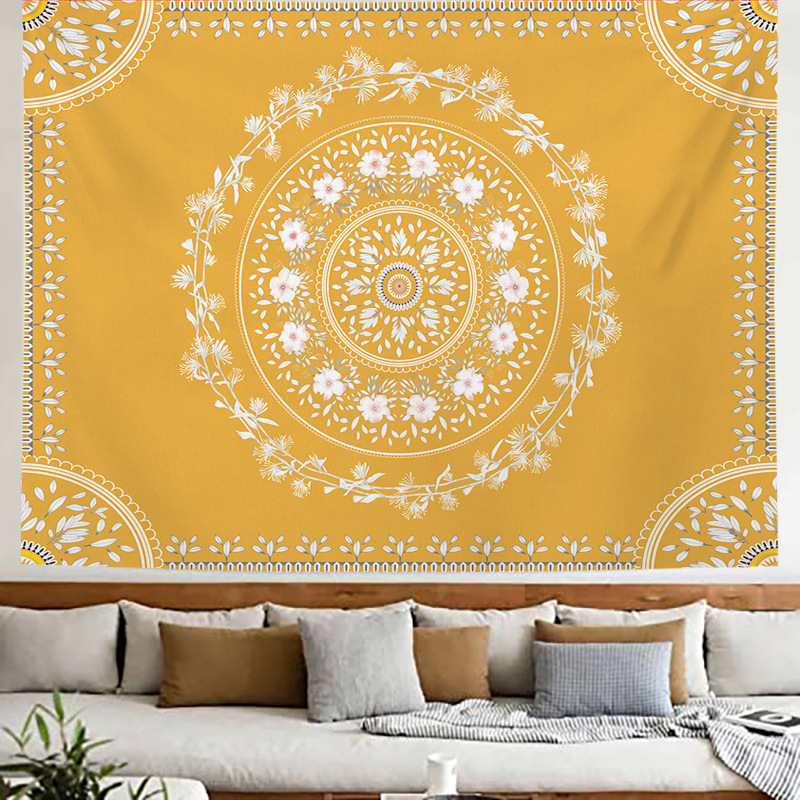 Flower 2022 Background Cloth Wall Decoration Hanging Curtain ins Background Cloth Bedroom Hanging Cloth Bohemia-H_voghion.com