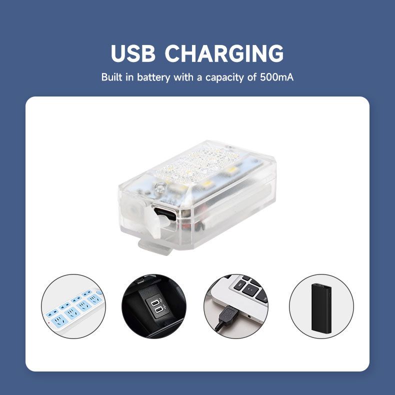 Vente chaude éclairage de survie de sécurité grande capacité lampe de vélo lampe de travail avertissement boîte à lumière d'épaule USB_voghion.com