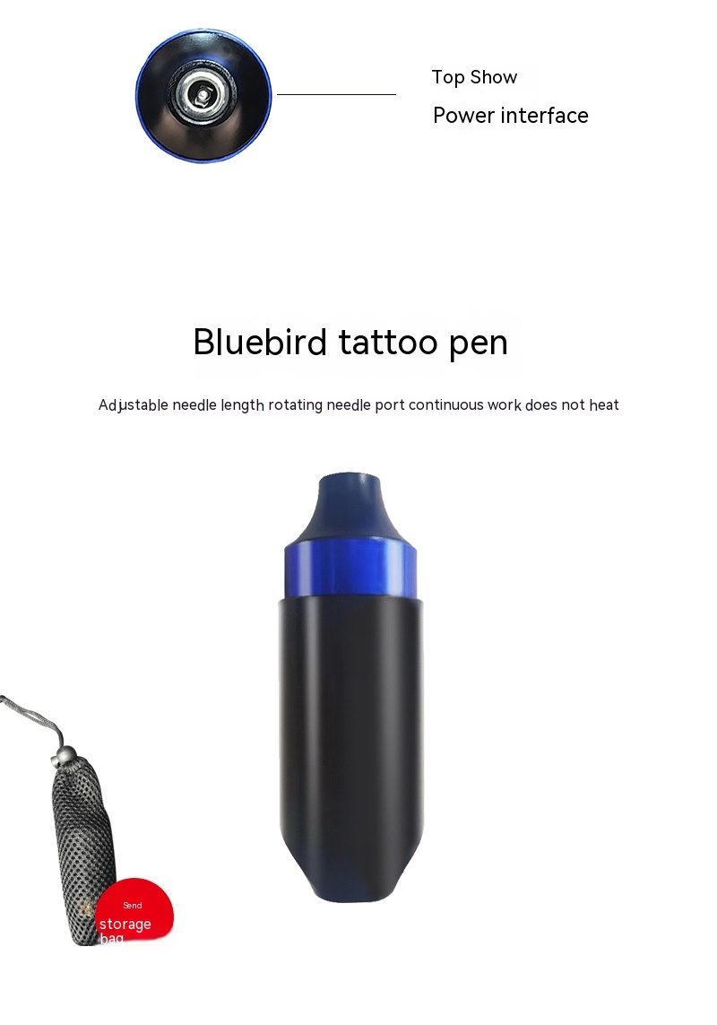Attrezzatura per taglio, miscelazione e macchina integrata per tatuaggio con penna corta Blue Bird Motor Ou Liang_voghion.com