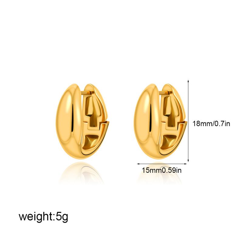 Orecchini minimalisti in oro INS stile cool, orecchini a cerchio geometrici versatili di base_voghion.com