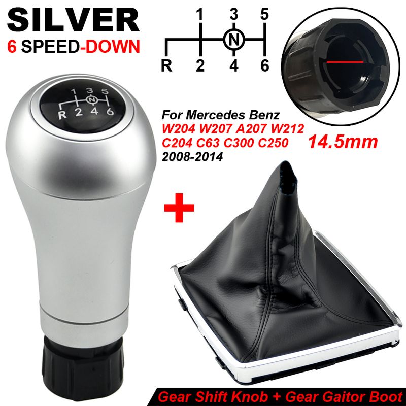Leva del cambio manuale per auto Pomello del cambio a 6 velocità per Mercedes-Benz Classe C E GLK W203 S203 W212 W C207_voghion.com