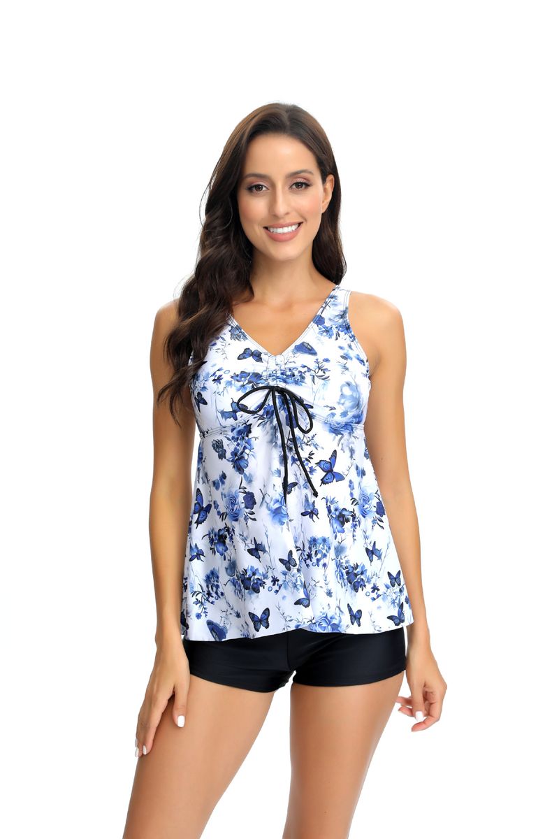 Ženska oblačila, nabrano večbarvno krilo, kratke kratke hlače, tankini obleka_voghion.com