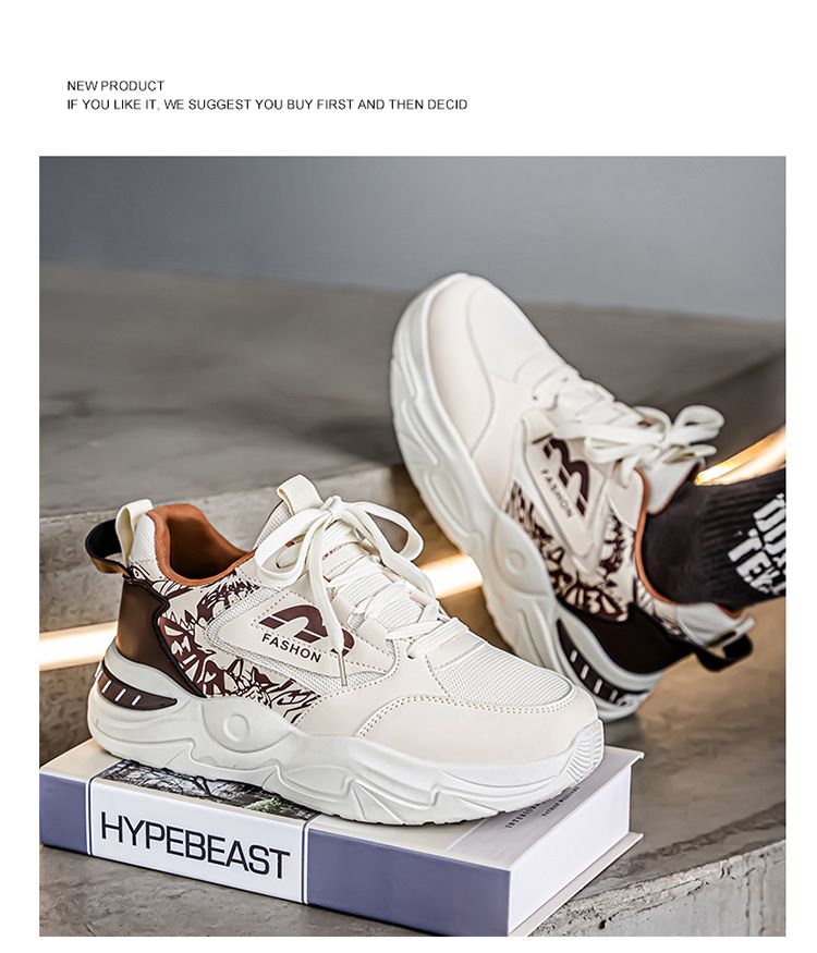 Sommer Neue Atmungsaktive Mesh Sneakers Herren Trendy Vielseitige Weiße Dicke Sohle Casual Dad Schuhe Männer_voghion.com
