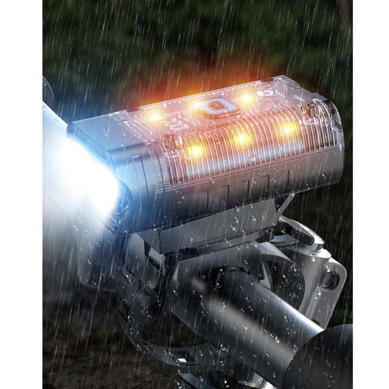New High Brightness Dual Head Bicycle Outdoor Mountain Bike Front USB Rechargeable Transparent Cycling Gear Night Riding_voghion.com