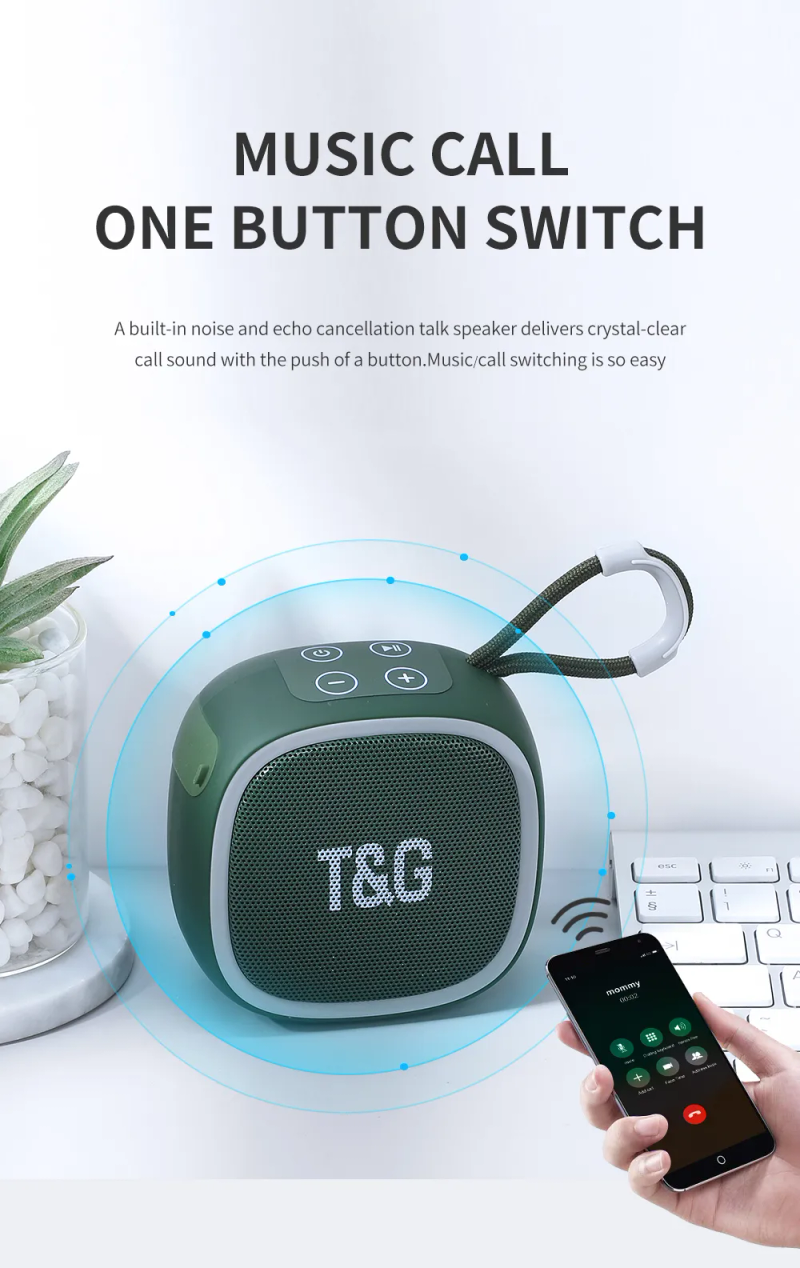 TG659 Mini Trådlös Kraftfull Bluetooth-högtalare TWS Bluetooth 5.3 Ljudbox HIFI-högtalarstöd TF-kortradio_voghion.com