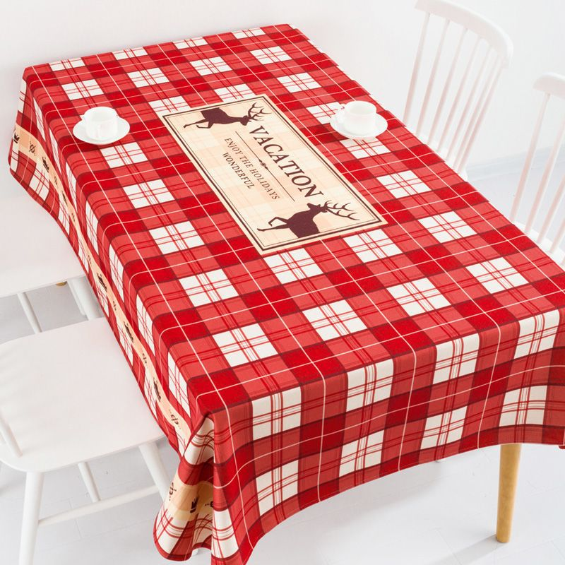 Kersttafelkleed waterdicht, anti-verbranding, anti-olie en geen wastafelkleed, tafelmat, salontafelmat, tafelkleed, studeertafel_voghion.com